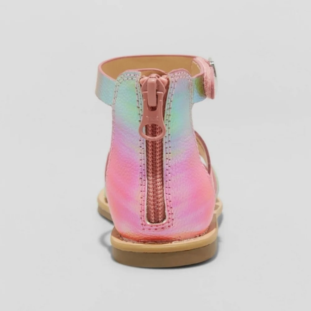 Cat & Jack Iridescent Patience Ankle Strap Sandals Size 9